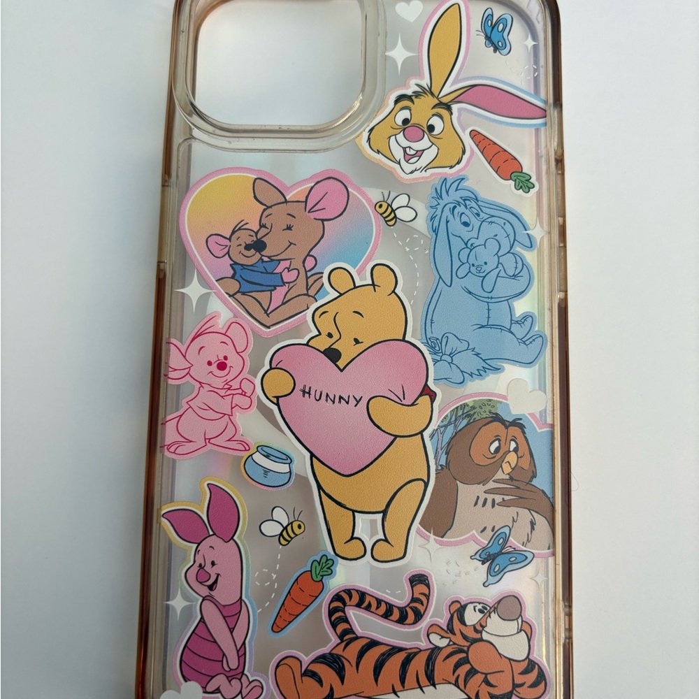 Disney Winnie the Pooh Character iPhone 14 Case - Pink, Blue, Orange